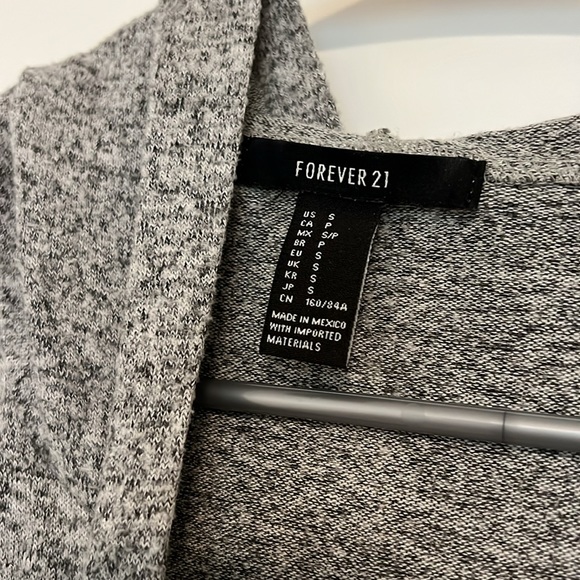 gray cardigan with hood - Picture 2 of 4